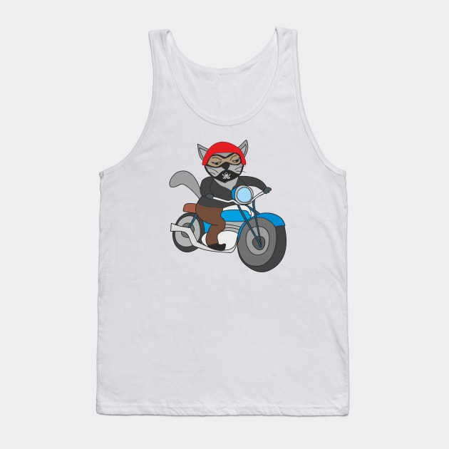 Cat biker Tank Top by Alekvik